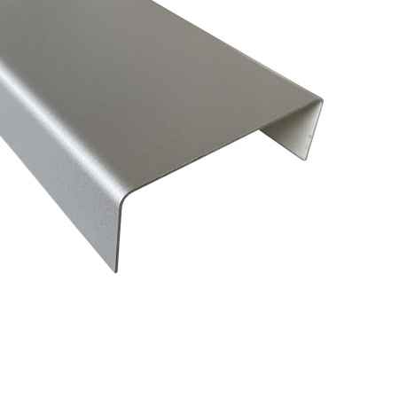 U-Profil aus Stahl verzinkt RAL9006 beschichtet 0,75 mm stark weißaluminium